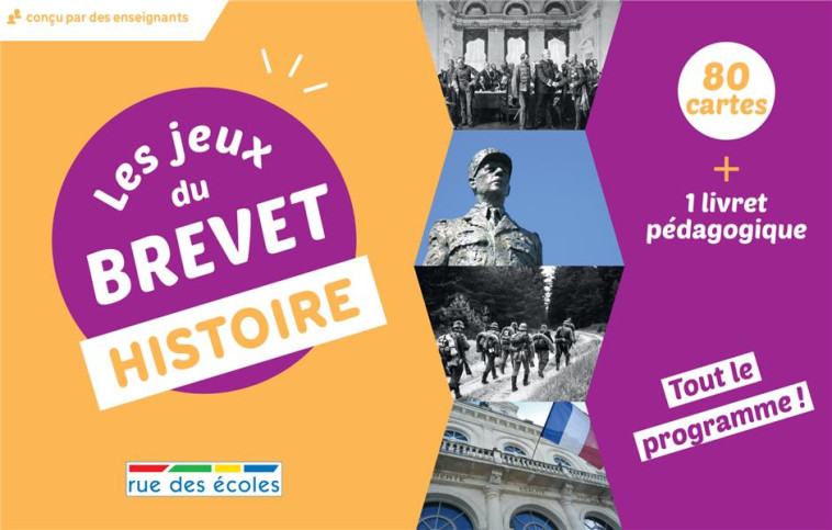 LES JEUX DU BREVET HISTOIRE - 80 CARTES + 1 LIVRET PEDAGOGIQUE - COLLECTIF - ANNALES-RDECOLE