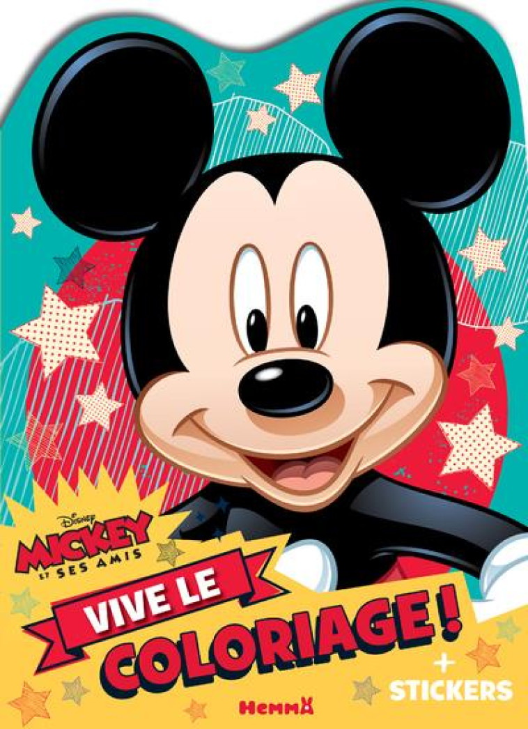 DISNEY MICKEY ET SES AMIS - VIVE LE COLORIAGE ! (MICKEY FOND BLEU ET ROUGE) - COLLECTIF - HEMMA