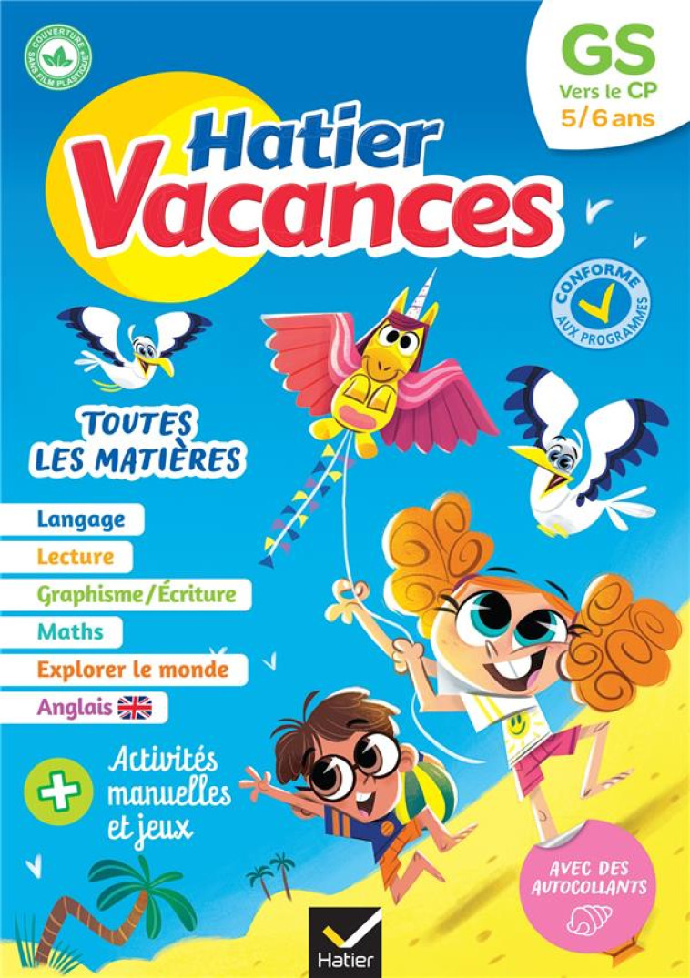 CAHIER DE VACANCES 2023  DE LA GRANDE SECTION VERS LE CP 5/6 ANS - POUR REVISER SON ANNEE DANS TOUTE - DOUTREMEPUICH - HATIER SCOLAIRE