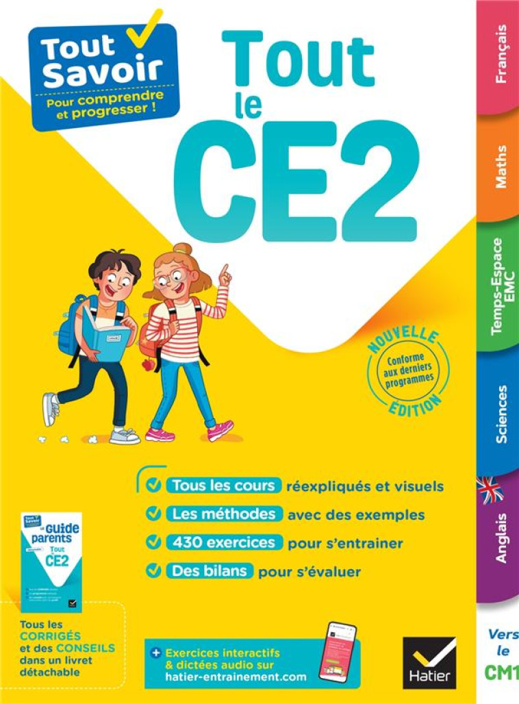 TOUT SAVOIR CE2 - TOUT-EN-UN - COURS, METHODES ET EXERCICES DANS TOUTES LES MATIERES - ANTOINE/IDIARD/MUL - HATIER SCOLAIRE