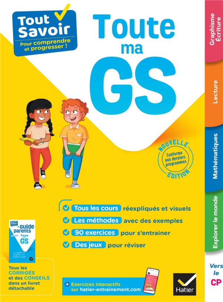 TOUT SAVOIR GRANDE SECTION - TOUT-EN-UN - COURS, METHODES ET EXERCICES DANS TOUTES LES MATIERES - BARGE/GIROUD/OVERZEE - HATIER SCOLAIRE