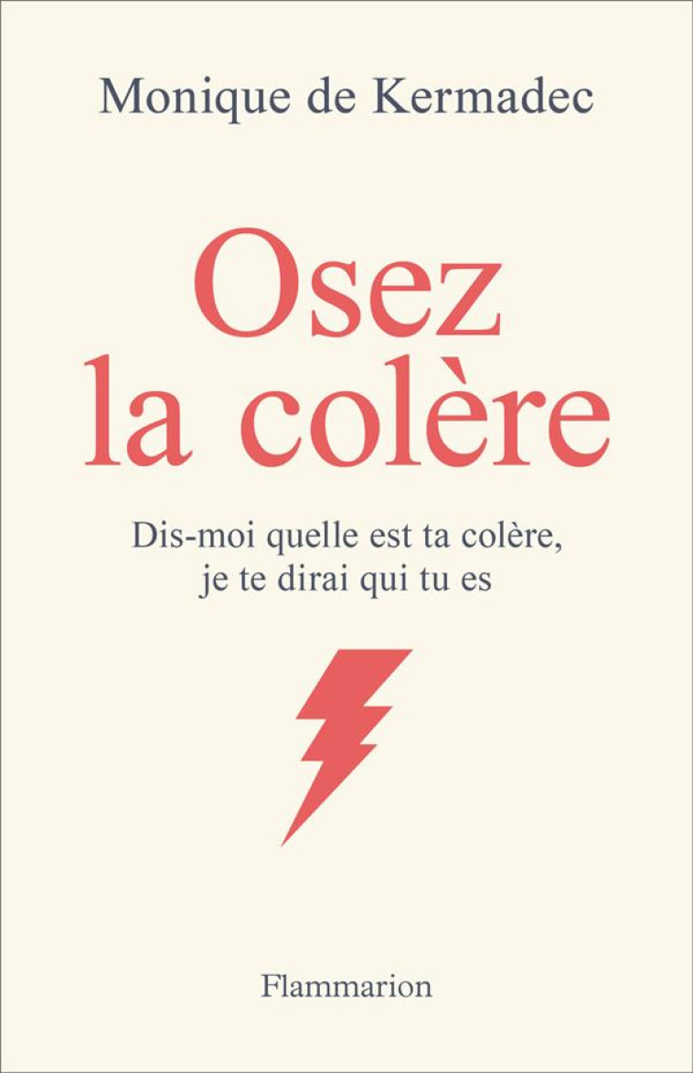 OSEZ LA COLERE - DIS-MOI QUELLE EST TA COLERE, JE TE DIRAI QUI TU ES - DE KERMADEC MONIQUE - FLAMMARION