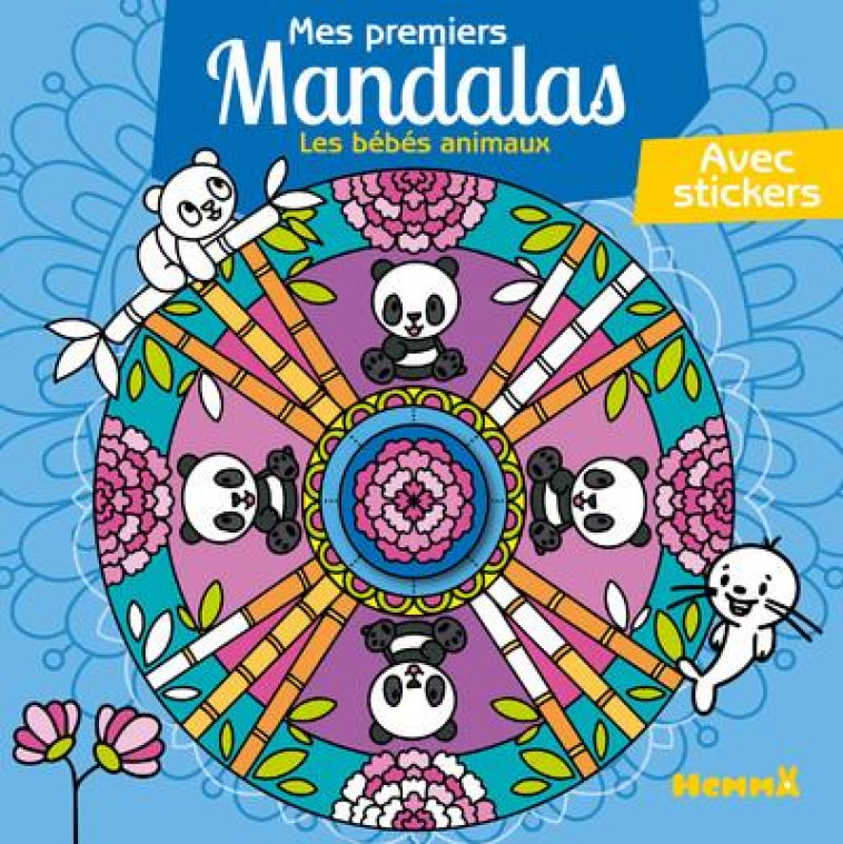 MES PREMIERS MANDALAS - LES BEBES ANIMAUX - AVEC STICKERS - LIM CHRYSTELE - HEMMA