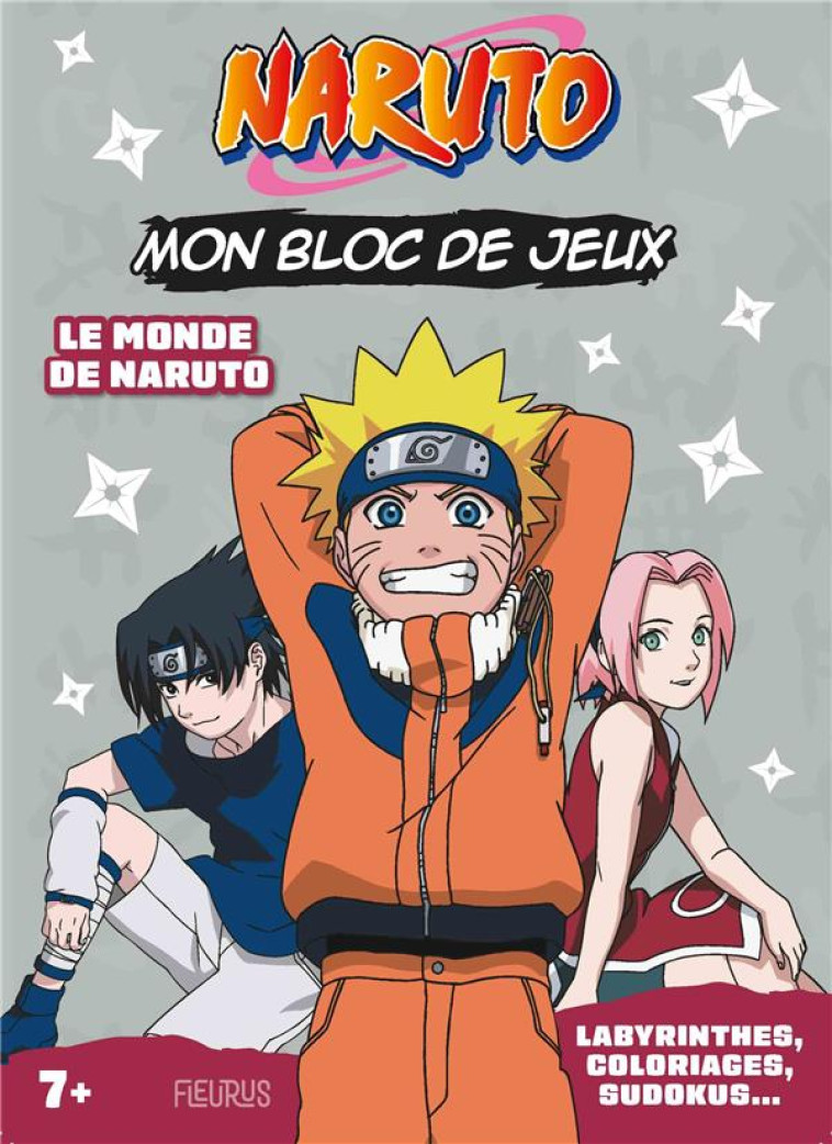 BLOC DE JEUX NARUTO - LE MONDE DE NARUTO - MICHEL TRAN ADELINE - FLEURUS