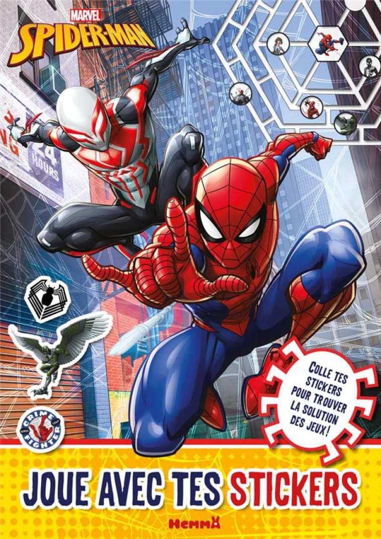 MARVEL SPIDER-MAN - JOUE AVEC TES STICKERS - COLLE TES STICKERS POUR TROUVER LA SOLUTION DES JEUX ! - COLLECTIF - NC