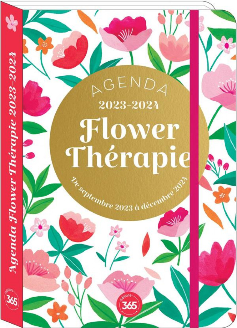 AGENDA FLOWER THERAPIE, SEPT. 2023- DEC. 2024, 16 MOIS, POCKET RELIE - DE CASTRO EMILIE - NC