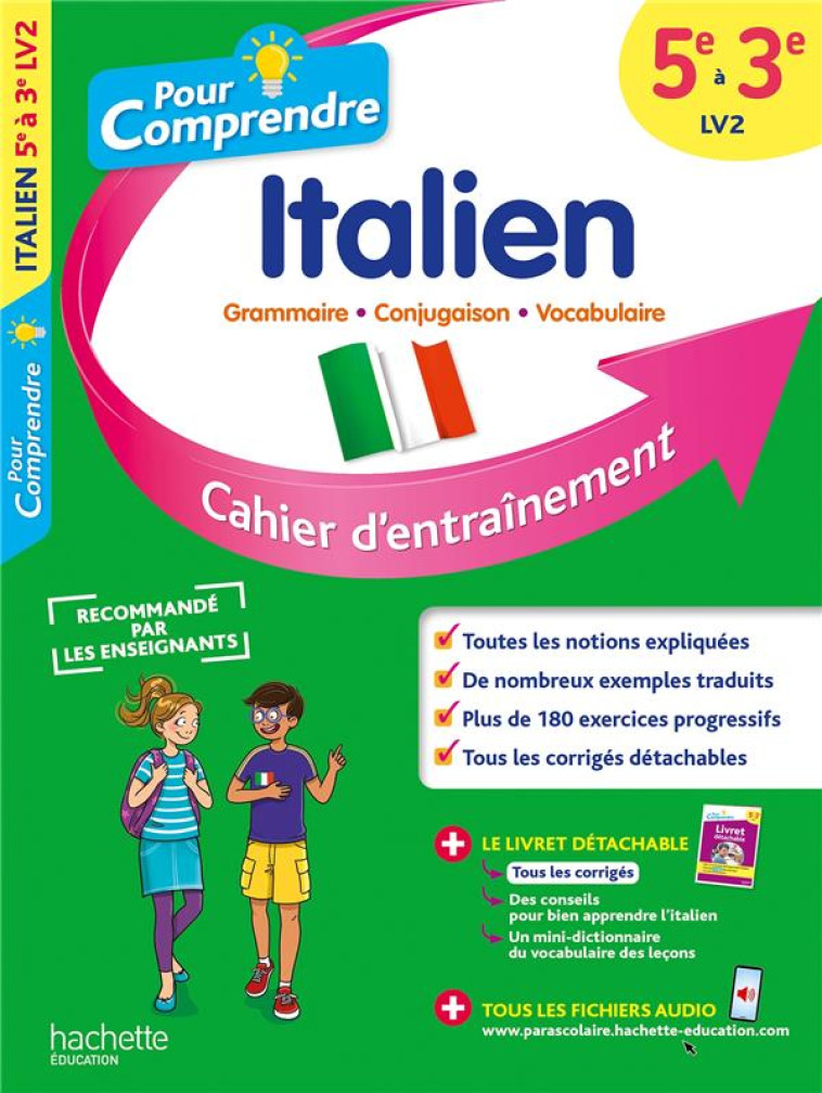 POUR COMPRENDRE ITALIEN 5E-4E-3E LV2 - KERLEROUX GABRIELLE - HACHETTE