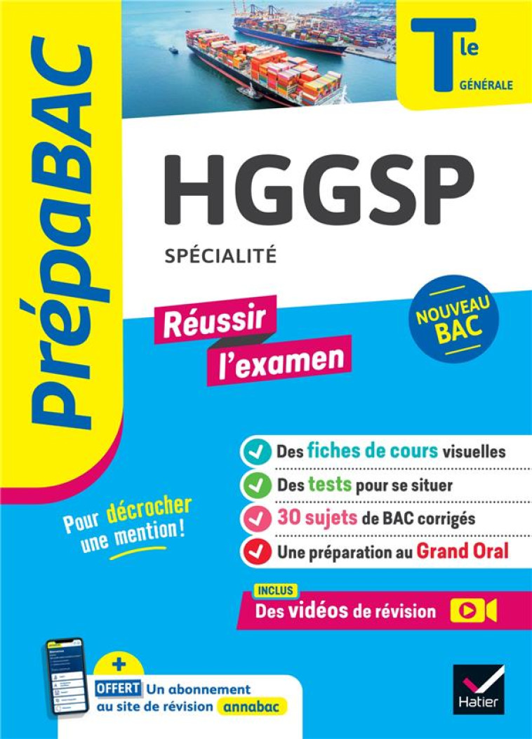 HGGSP TLE GENERALE (SPECIALITE) - PREPABAC REUSSIR L'EXAMEN - BAC 2024 - NOUVEAU PROGRAMME DE TERMIN - CLAVEL/VAN DE WANDEL - HATIER SCOLAIRE