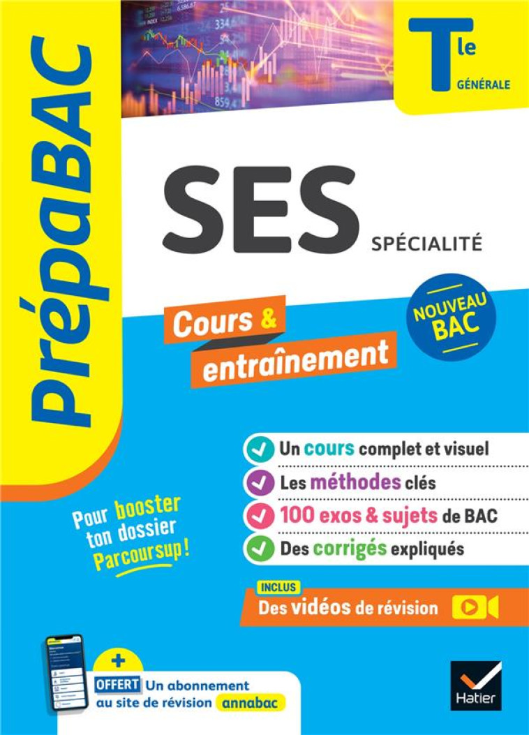 PREPABAC SES TLE GENERALE (SPECIALITE) - BAC 2024 - NOUVEAU PROGRAMME DE TERMINALE - BACHELERIE-MARTEAU - HATIER SCOLAIRE