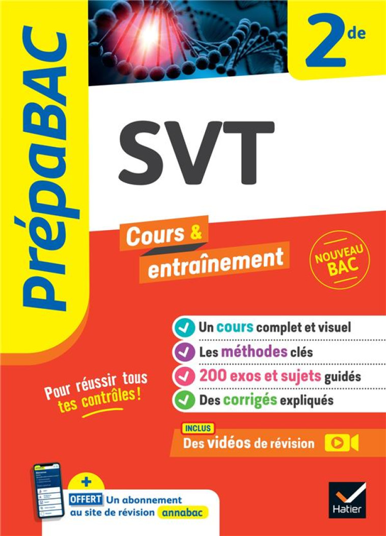 PREPABAC SVT 2DE - NOUVEAU PROGRAMME DE SECONDE - DUCASSE/FORICHON/VAH - HATIER SCOLAIRE