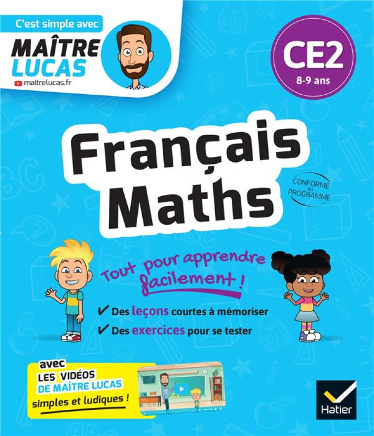 FRANCAIS ET MATHS CE2 - CAHIER DE REVISION ET D'ENTRAINEMENT - IDIARD BENEDICTE - HATIER SCOLAIRE