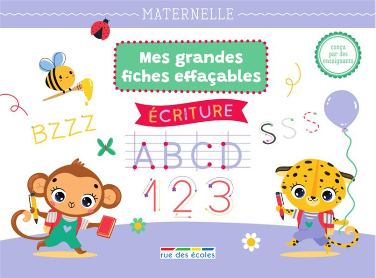 MES GRANDES FICHES D ENTRAINEMENT EFFACABLES - ECRITURE - MATERNELLE - LETTRES ET CHIFFRES : S'ENTRA - COLLECTIF - ANNALES-RDECOLE