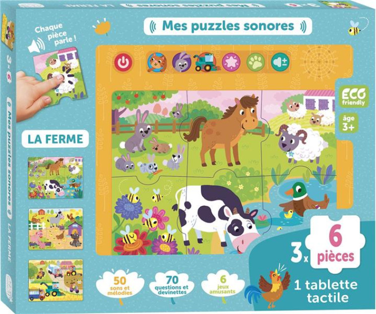 MES PUZZLES SONORES - LA FERME - COLLECTIF - NC