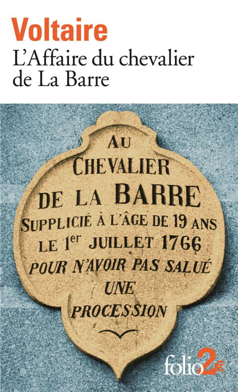 L'AFFAIRE DU CHEVALIER DE LA BARRE/ L'AFFAIRE LALLY - VOLTAIRE - GALLIMARD