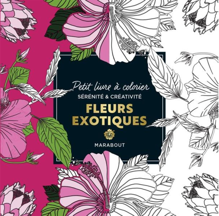 PETIT LIVRE A COLORIER - FLEURS EXOTIQUES - COLLECTIF - MARABOUT