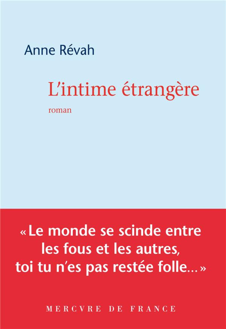 L'INTIME ETRANGERE - REVAH ANNE - MERCURE DE FRAN