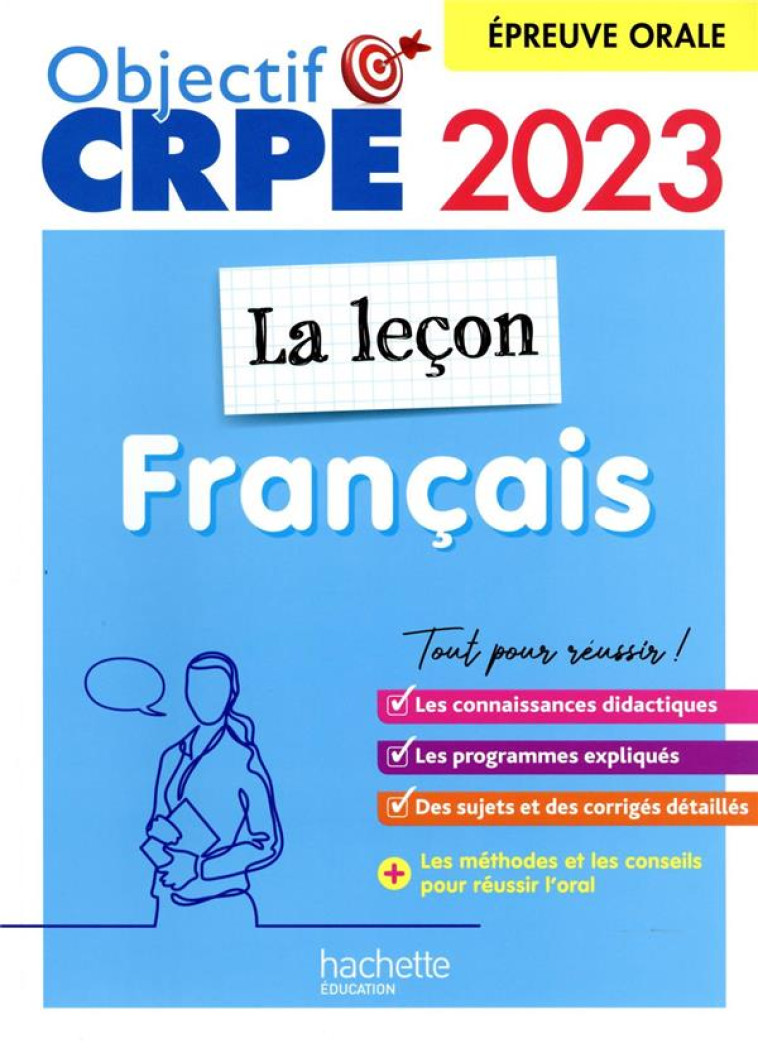 OBJECTIF CRPE 2023 - FRANCAIS - LA LECON - EPREUVE ORALE D-ADMISSION - SIMILOWSKI/BRETON - HACHETTE