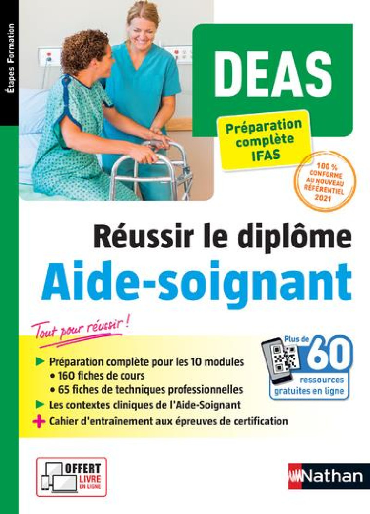 DEAS - PREPARATION COMPLETE IFAS - REUSSIR LE DIPLOME AIDE-SOIGNANT - 2021 - REBIH/SEON - CLE INTERNAT