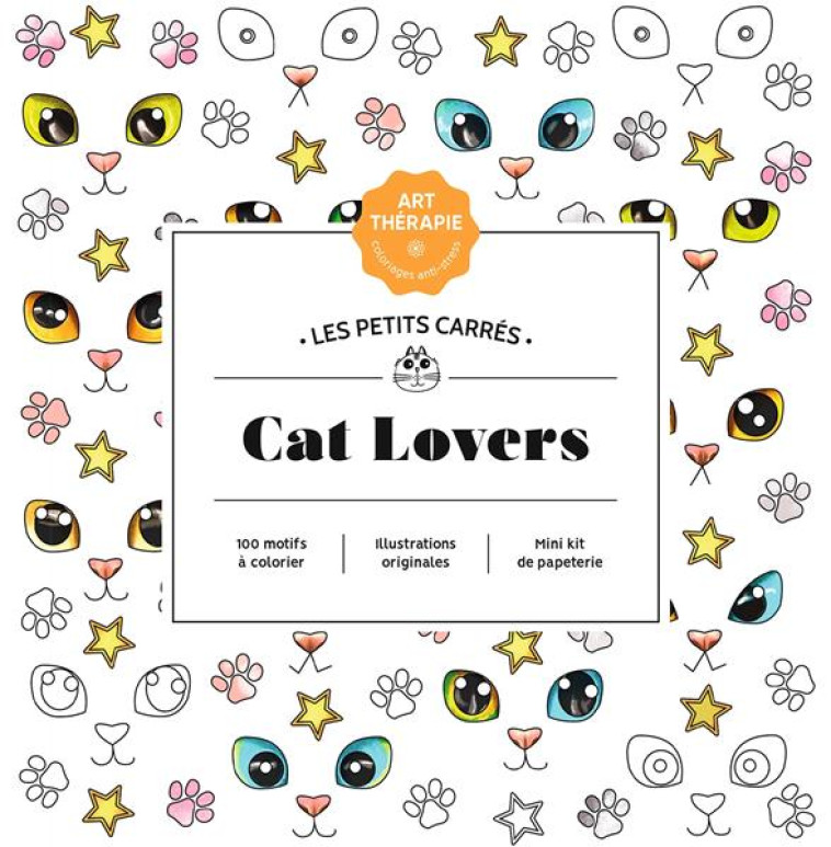 LES PETITS CARRES D'ART-THERAPIE CAT LOVERS - JUNIUS GAELLE - HACHETTE