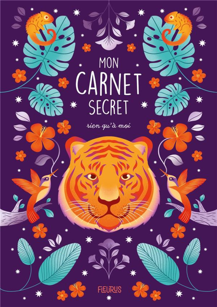 MON CARNET RIEN QU'A MOI, POUR MES SECRETS ET MES ENVIES - TIGRE - BLANC MARION - NC