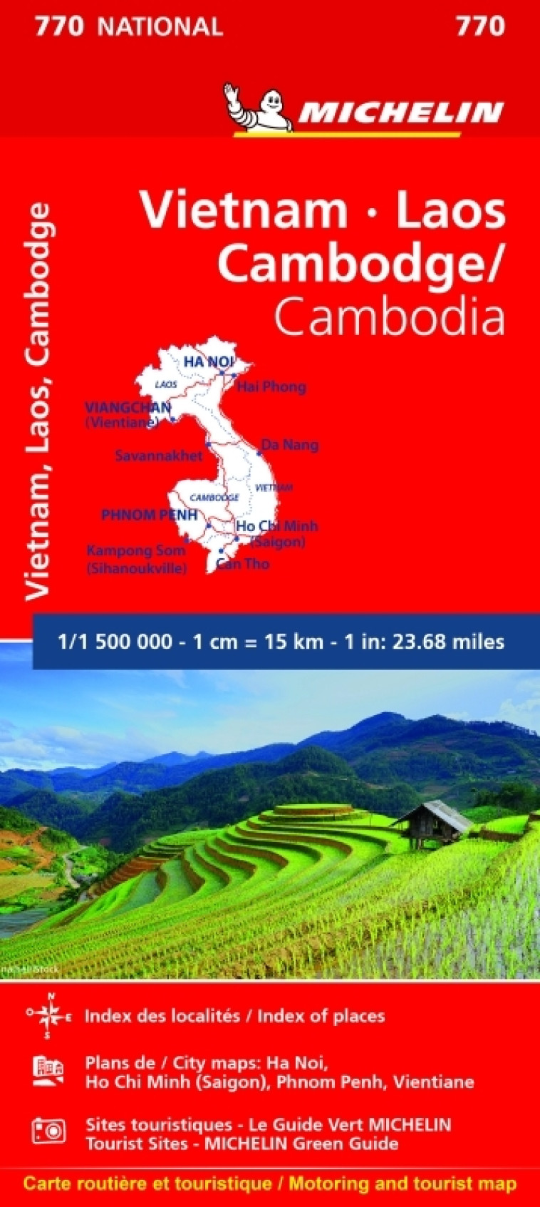 CARTE NATIONALE MONDE - CARTE NATIONALE VIETNAM LAOS CAMBODGE - XXX - MICHELIN