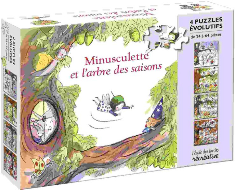 MINUSCULETTE ET L'ARBRE DES SAISONS - 4 PUZZLES EVOLUTIFS - DAVENIER/KIMIKO - NC