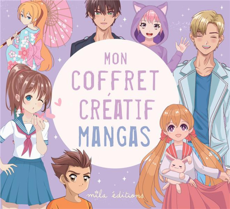 MON COFFRET CREATIF - MANGAS - UN LIVRE DE COLORIAGE, 5 FEUTRES ET DES STICKERS - COLLECTIF - NC