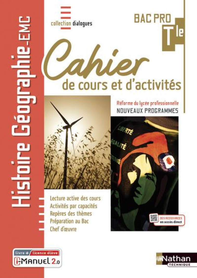 HISTOIRE-GEOGRAPHIE EMC - TERM BAC PRO - CAHIER DE COURS ET D'ACT (DIALOGUES) LIVRE + LICENCE ELEVE - DELMAS/GOMES/HOULEY - CLE INTERNAT