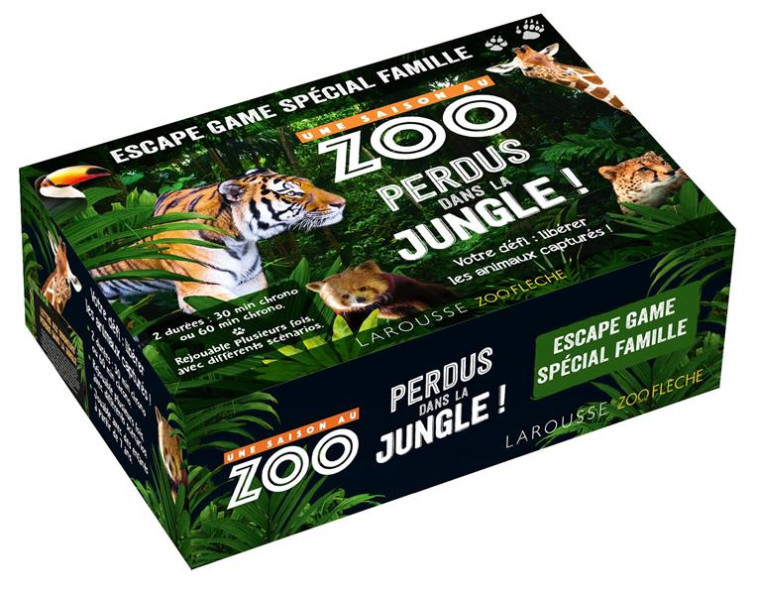 ESCAPE GAME FAMILLE - UNE SAISON AU ZOO PERDUS DANS LA JUNGLE ! - COLLECTIF - NC