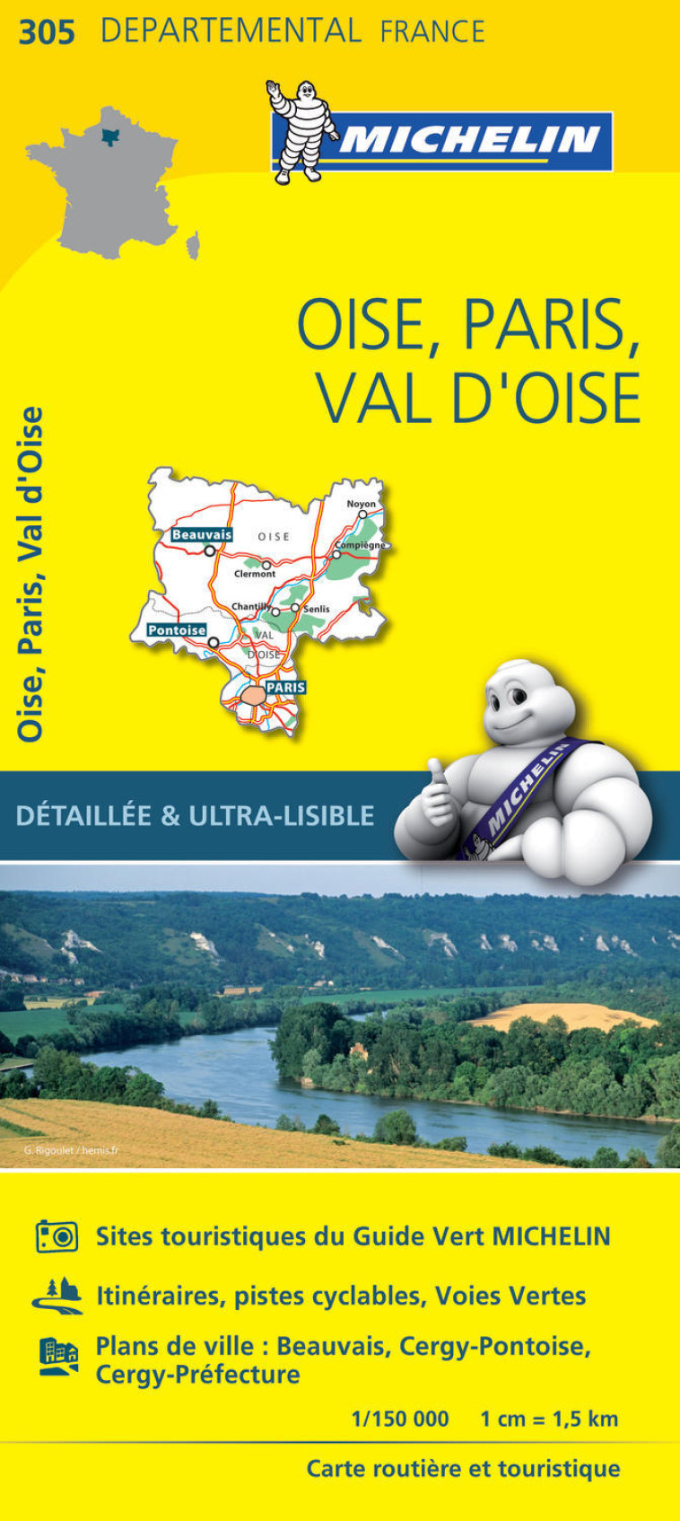 CARTE DEPARTEMENTALE FRANCE - CARTE DEPARTEMENTALE OISE, PARIS, VAL D-OISE - XXX - MICHELIN