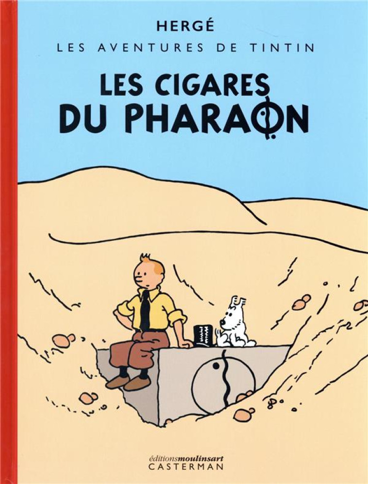 TINTIN - T04 - LES CIGARES DU PHARAON - EDITION NOIR ET BLANC COLORISEE - HERGE - CASTERMAN