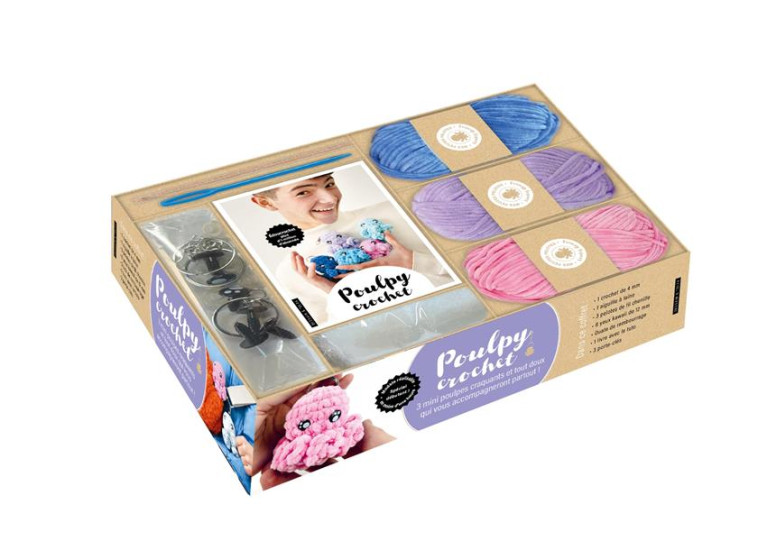 COFFRET POULPY CROCHET - 3 PORTE-CLES POULPY A REALISER AU CROCHET - BERNARD EDOUARD - NC