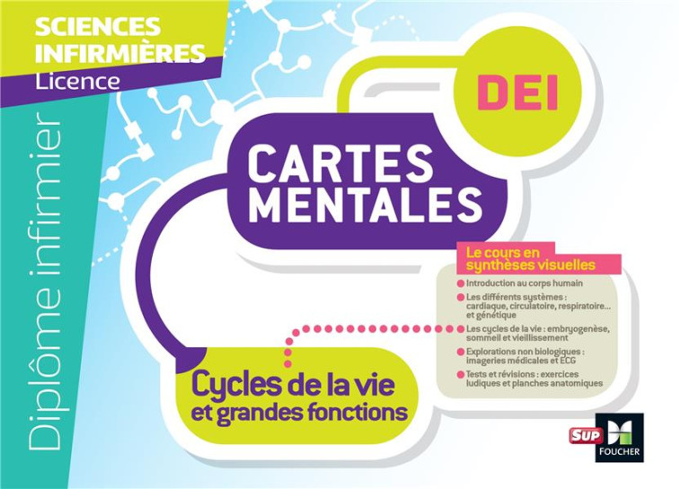 DIPLOME INFIRMIER - IFSI - CARTES MENTALES - UE 2.2 - CYCLES DE LA VIE - FAURE/BOURGEOIS - FOUCHER