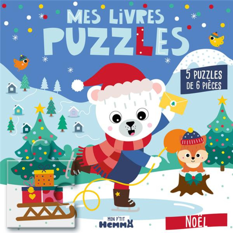 MON P'TIT HEMMA - MES LIVRES PUZZLES - NOEL - 5 PUZZLES DE 6 PIECES - CAROTTE ET COMPAGNIE - HEMMA