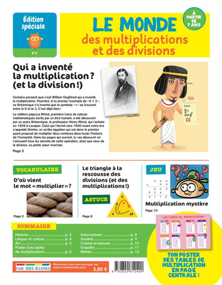 LE MONDE DES MULTIPLICATIONS ET DES DIVISIONS - EDITIONS SPECIALE N 4 - COLLECTIF - ANNALES-RDECOLE