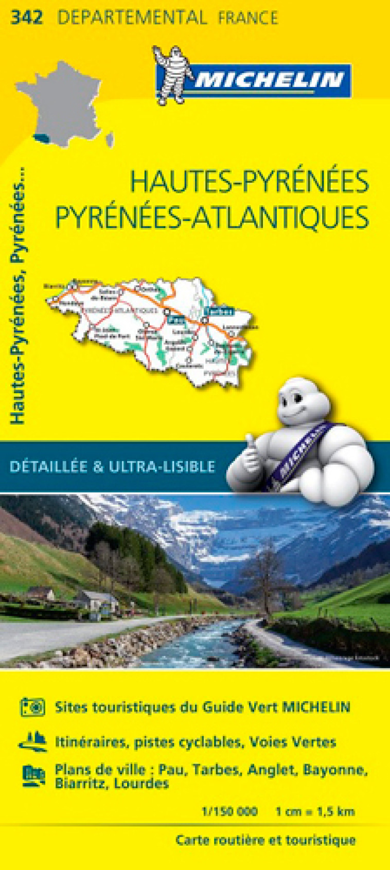 CARTE DEPARTEMENTALE FRANCE - CARTE DEPARTEMENTALE HAUTES-PYRENEES, PYRENEES ATLANTIQUES - XXX - MICHELIN