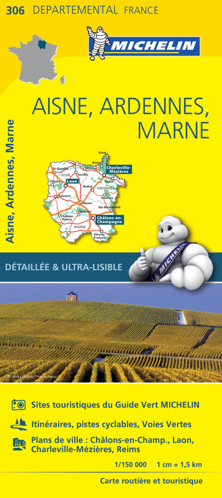 CARTE DEPARTEMENTALE FRANCE - CARTE DEPARTEMENTALE AISNE, ARDENNES, MARNE - XXX - MICHELIN