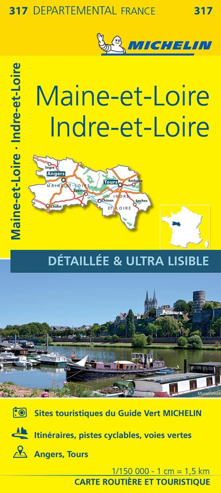 CARTE DEPARTEMENTALE FRANCE - CARTE DEPARTEMENTALE INDRE-ET-LOIRE, MAINE-ET-LOIRE - XXX - MICHELIN