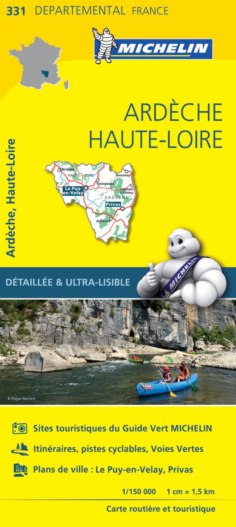 CARTE DEPARTEMENTALE FRANCE - CARTE DEPARTEMENTALE ARDECHE, HAUTE-LOIRE - XXX - MICHELIN