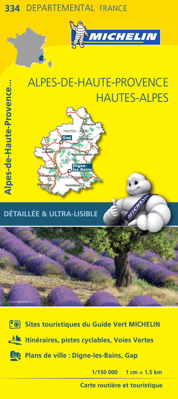 CARTE DEPARTEMENTALE FRANCE - CARTE DEPARTEMENTALE ALPES-DE-HAUTE-PROVENCE, HAUTES-ALPES - XXX - MICHELIN