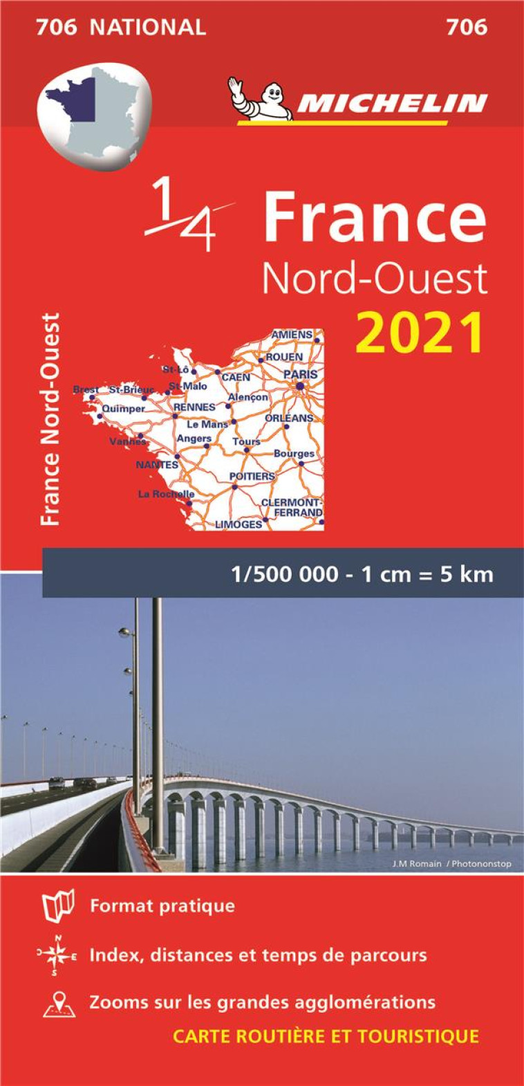 CARTE NATIONALE FRANCE NORD-OUEST 2021 - XXX - MICHELIN