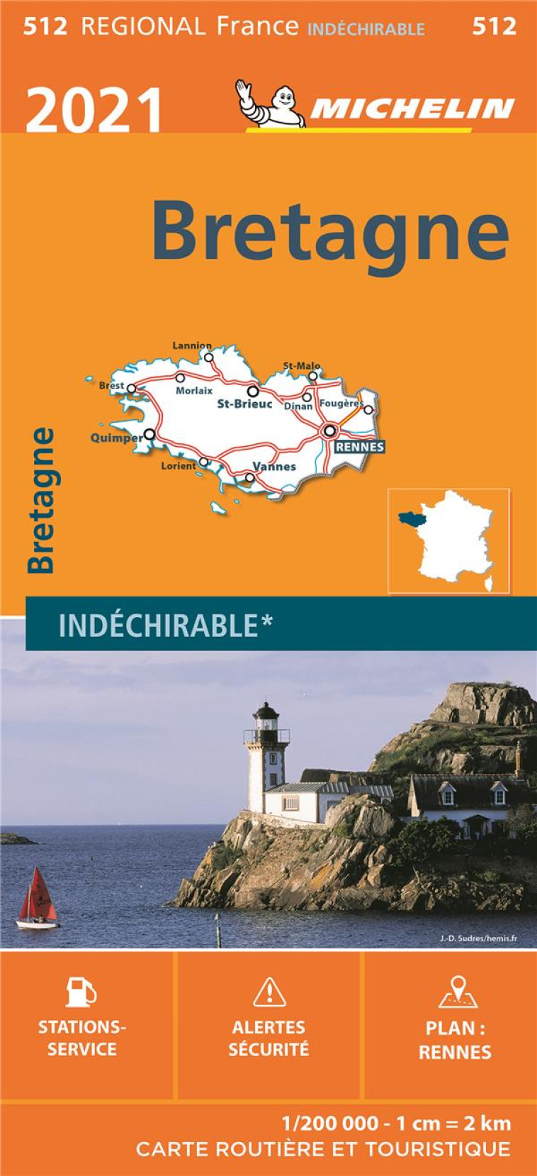 CARTE REGIONALE FRANCE - CARTE REGIONALE BRETAGNE 2021 - XXX - MICHELIN