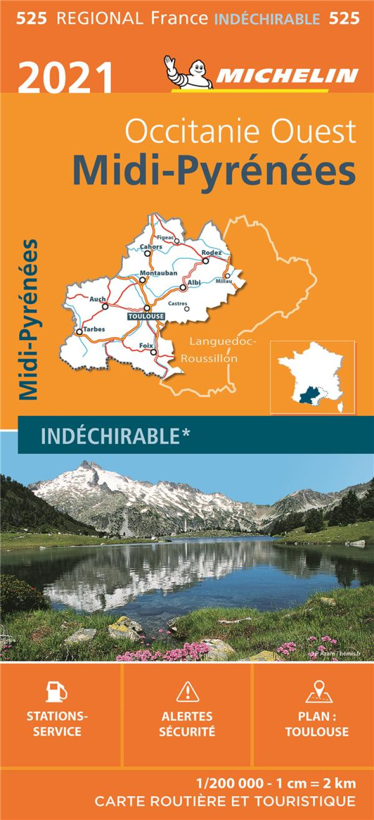 CARTE REGIONALE FRANCE - CARTE REGIONALE MIDI-PYRENEES 2021 - XXX - MICHELIN