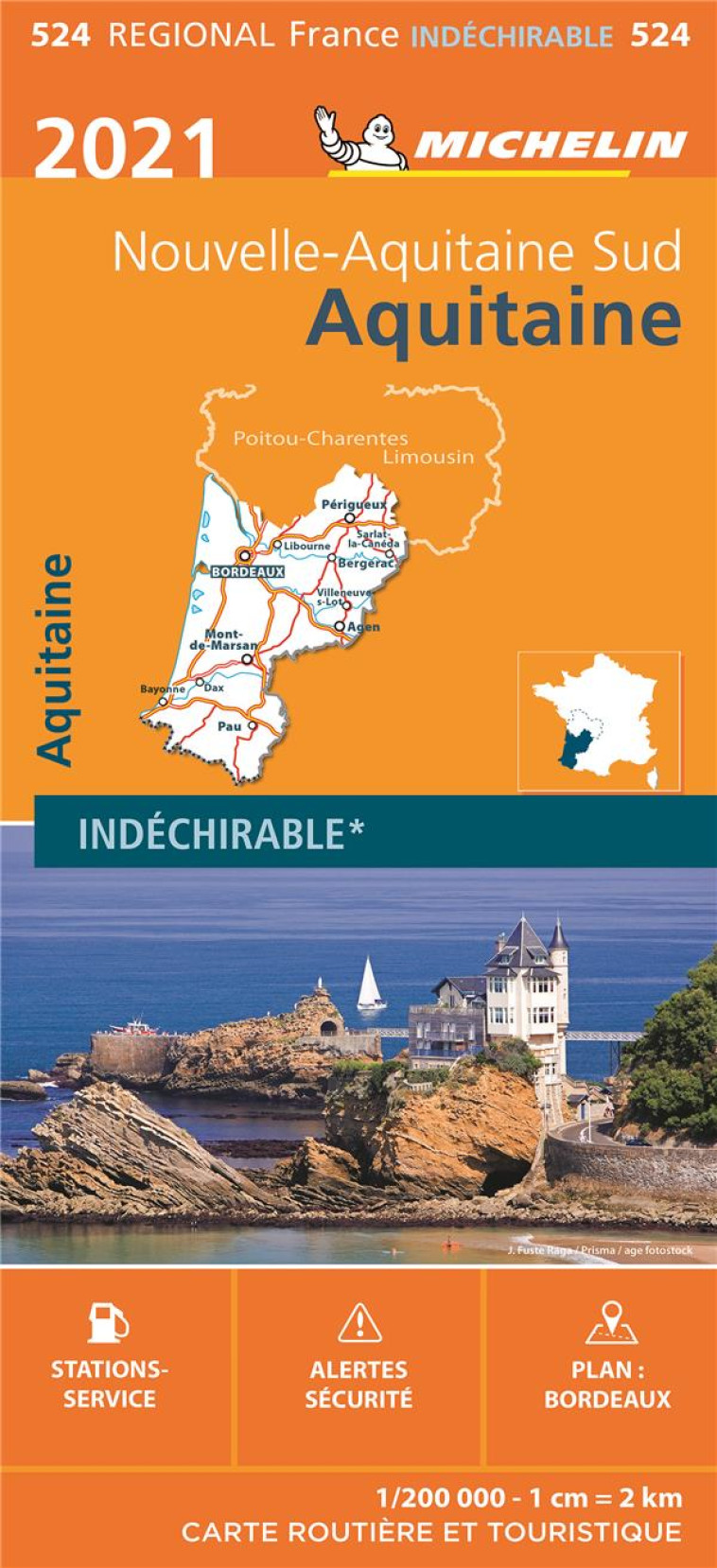 CARTE REGIONALE FRANCE - CARTE REGIONALE AQUITAINE 2021 - XXX - MICHELIN