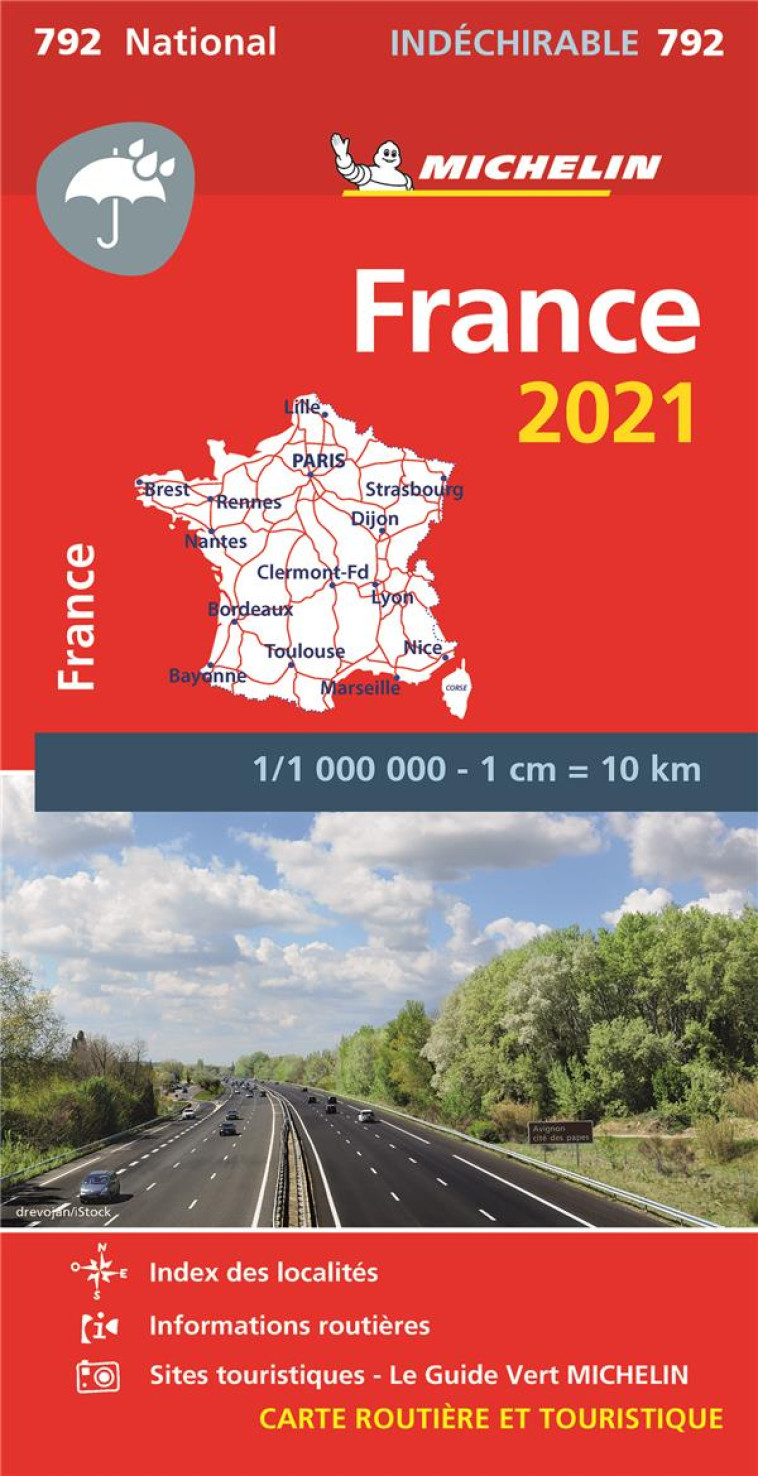 CARTE NATIONALE FRANCE 2021 - INDECHIRABLE - XXX - MICHELIN