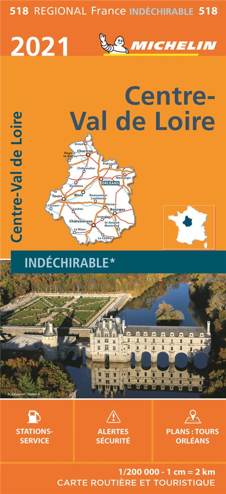 CARTE REGIONALE FRANCE - CARTE REGIONALE CENTRE - VAL DE LOIRE 2021 - XXX - MICHELIN