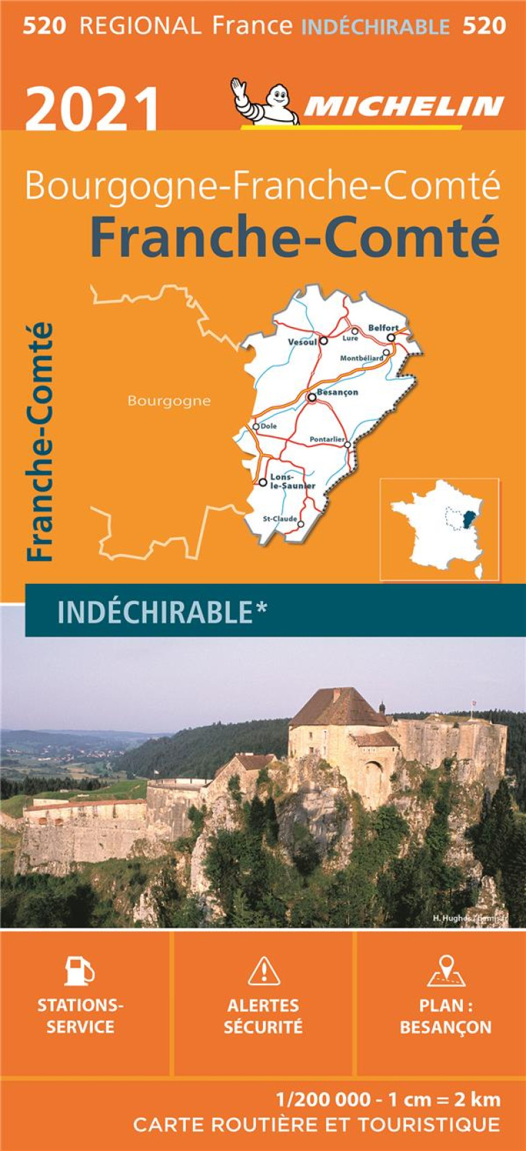 CARTE REGIONALE FRANCE - CARTE REGIONALE FRANCHE-COMTE 2021 - XXX - MICHELIN