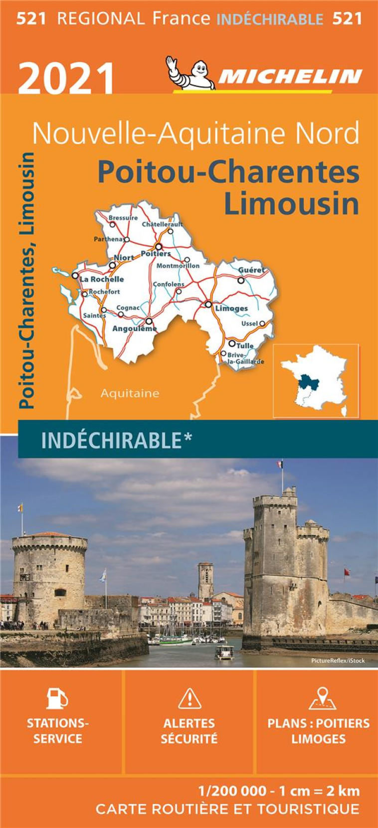 CARTE REGIONALE FRANCE - CARTE REGIONALE POITOU-CHARENTES-LIMOUSIN 2021 - XXX - MICHELIN