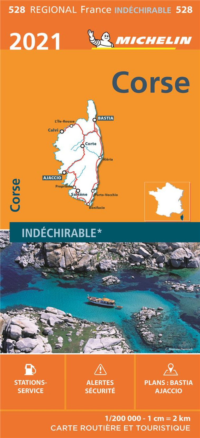 CARTE REGIONALE FRANCE - CARTE REGIONALE CORSE 2021 - XXX - MICHELIN