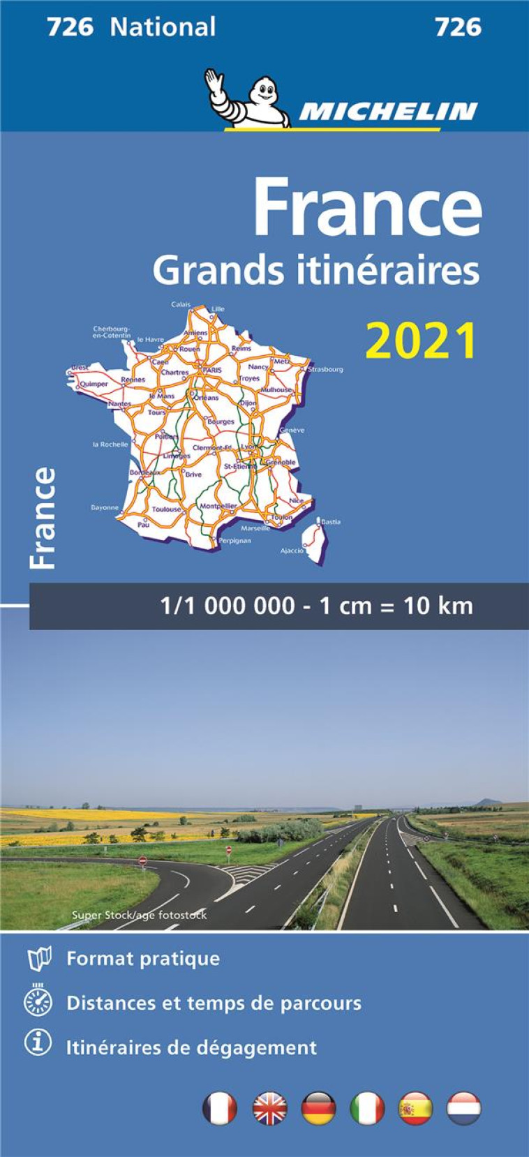 CARTE NATIONALE FRANCE - CARTE NATIONALE GRANDS ITINERAIRES FRANCE 2021 - XXX - MICHELIN